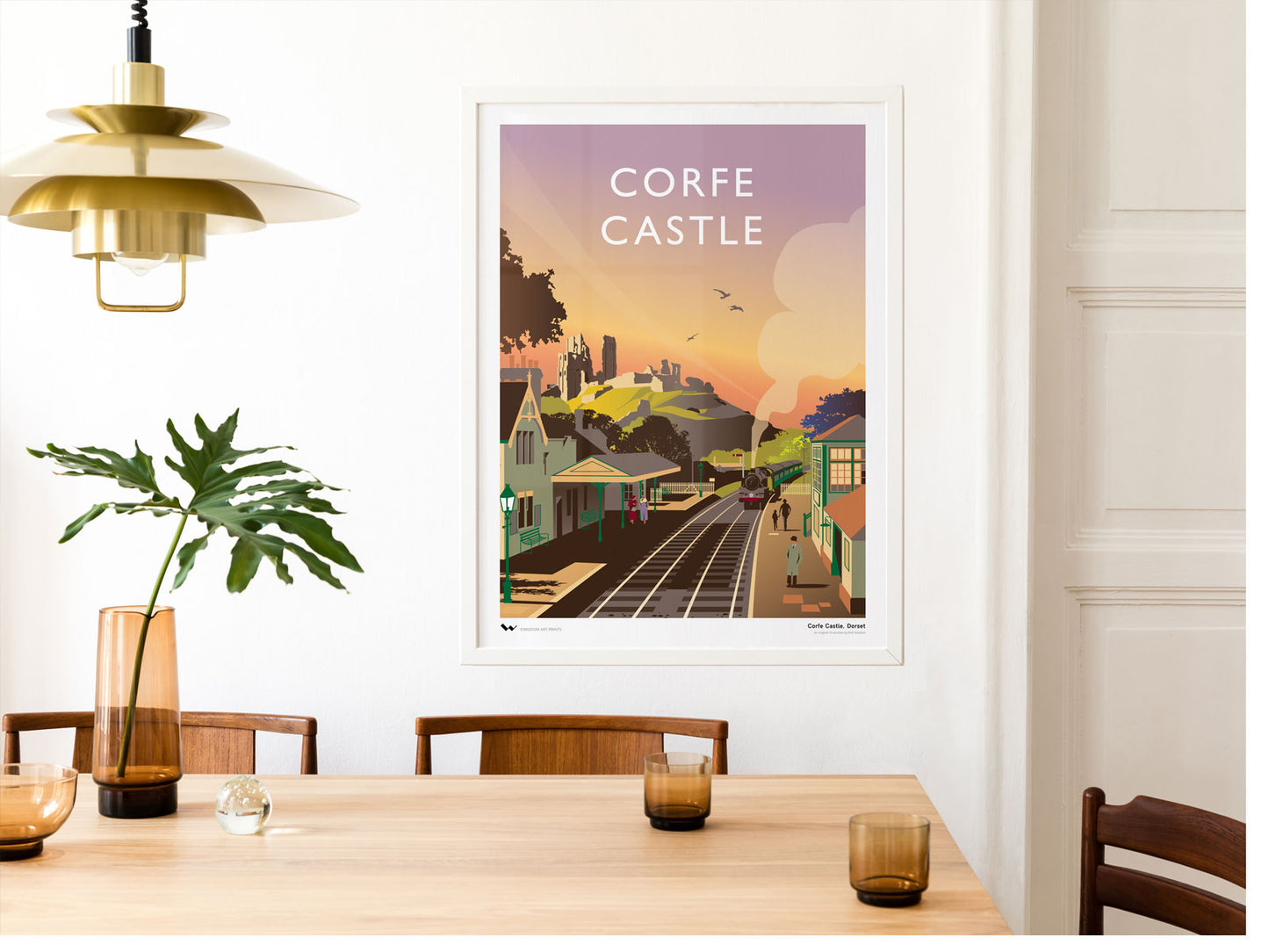 Corfe Castle Railway Station Giclée Print
