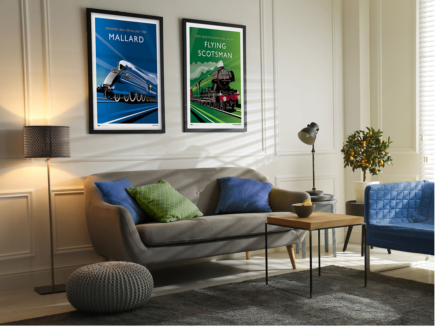 Railway Art Prints of Mallard & Flying Scotsman