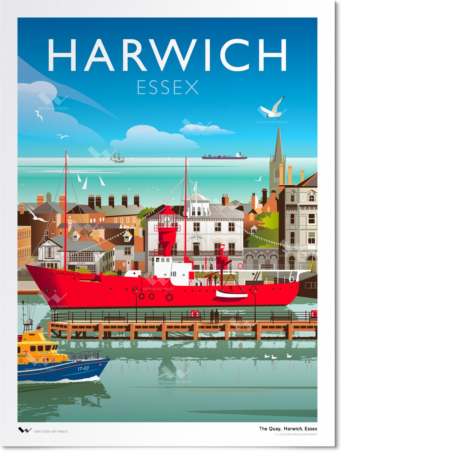 The Quay, Harwich, Essex Art Print