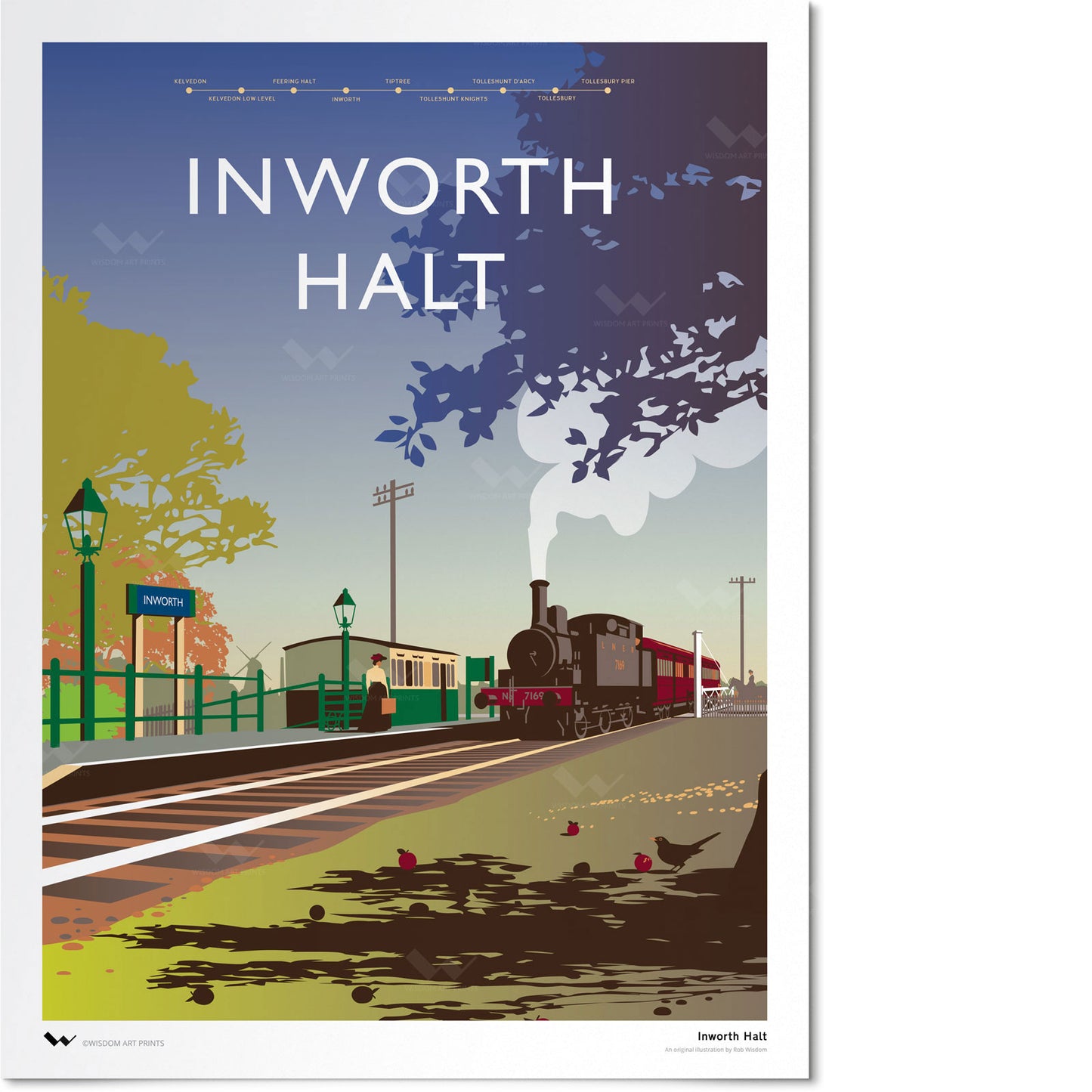 Inworth Halt Railway Station Art Print