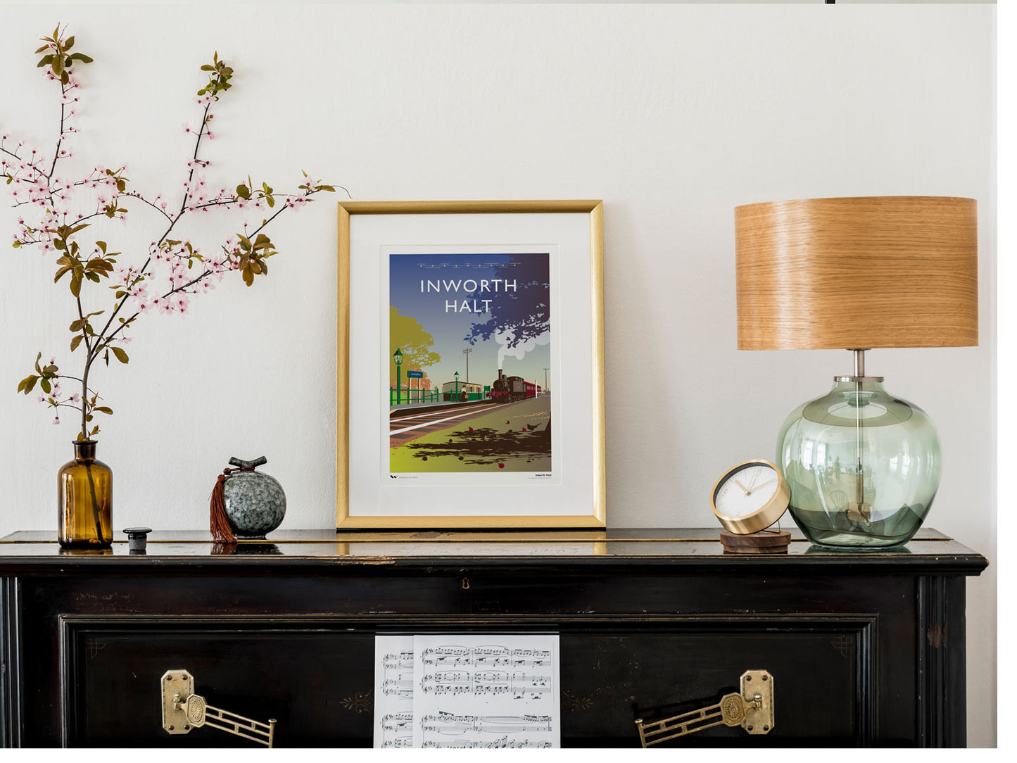 Inworth Halt Railway Station Giclée Print