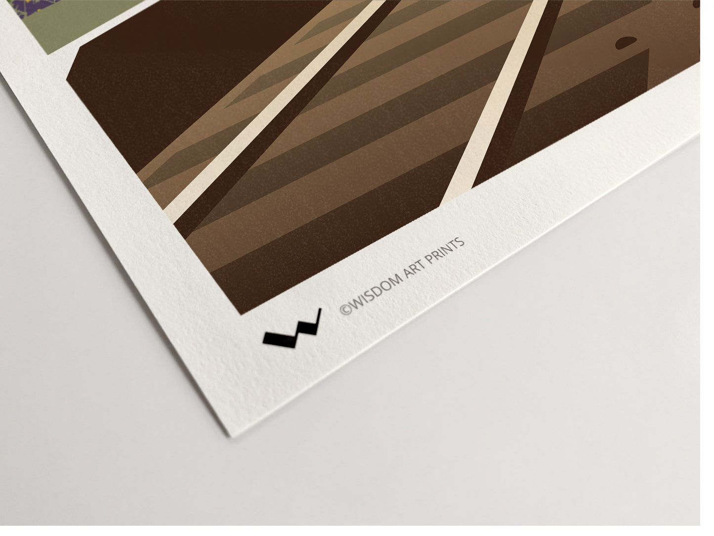 Railway art printed on 100% cotton 308gsm textured Photorag art paper