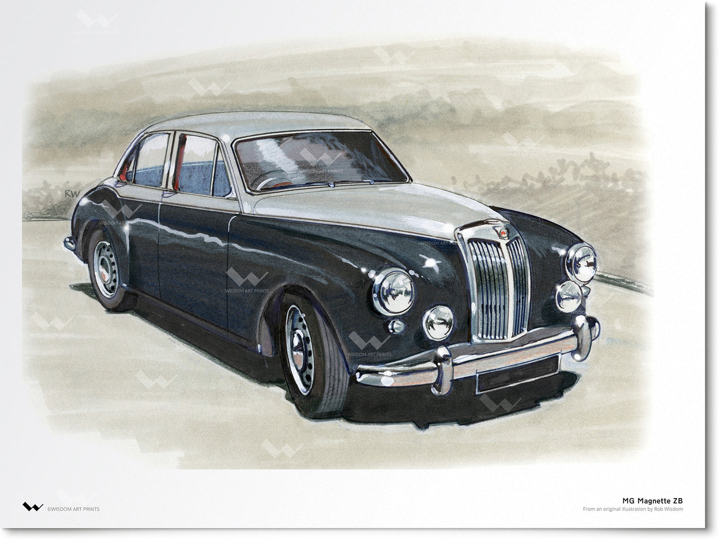 MG Magnette ZB Art Print – Wisdom Art Prints