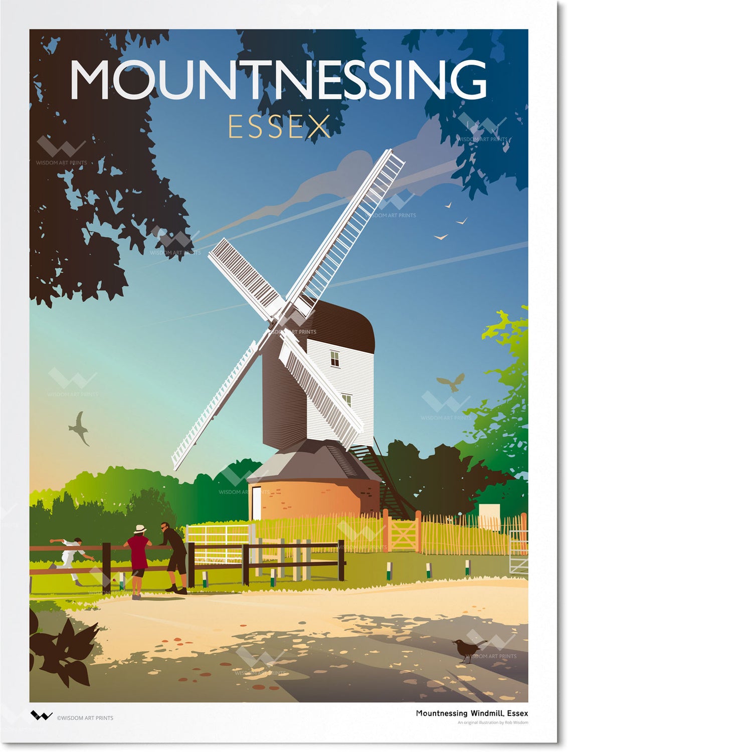 Mountnessing Windmill, Essex Art Print