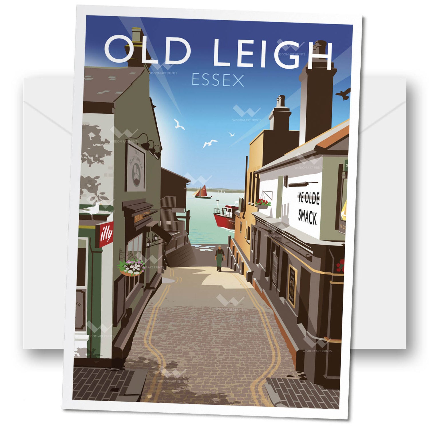 Old Leigh, Southend-on-Sea, Essex Greeting Card