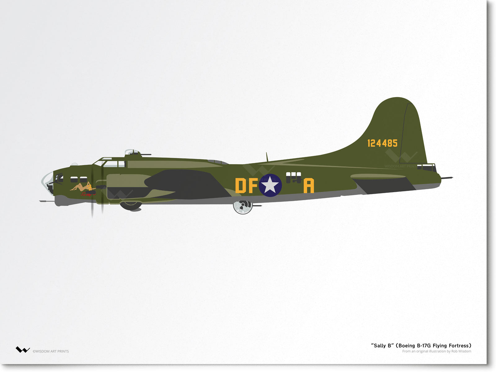 B-17G Flying Fortress 'Sally B' Art Print – Wisdom Art Prints