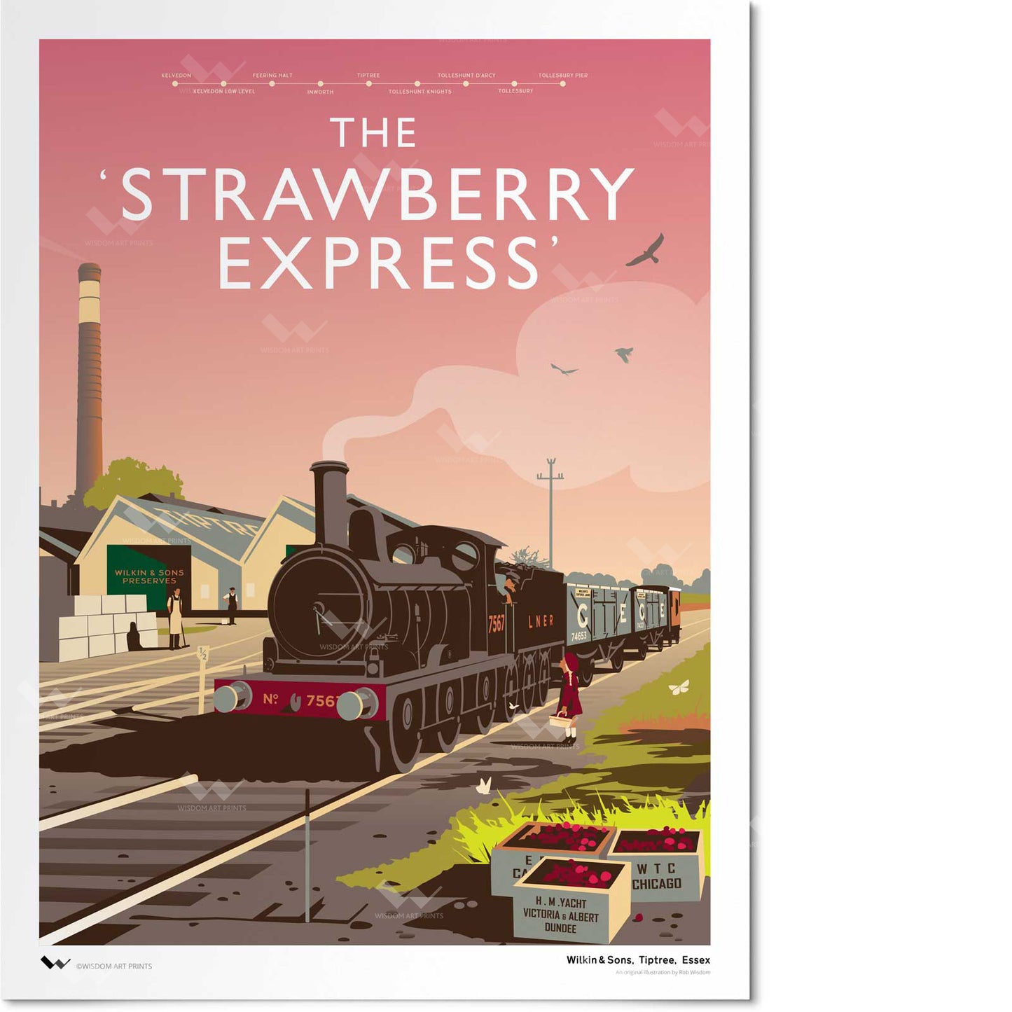Strawberry Express, Tiptree Art Print