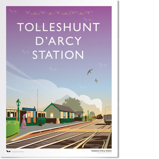 Tolleshunt D'Arcy Railway Station Art Print