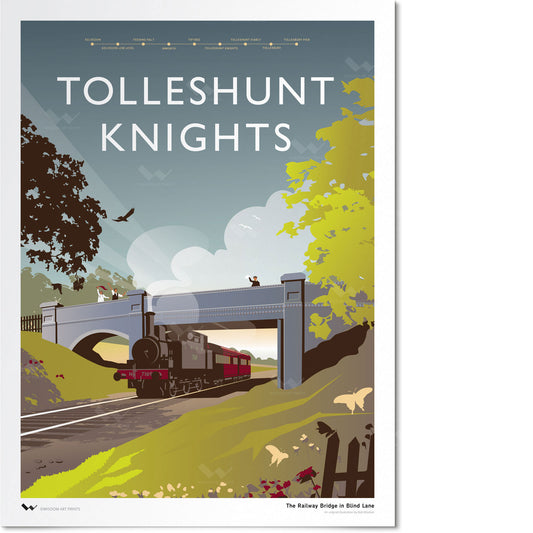 Tolleshunt Knights Railway Bridge Art Print