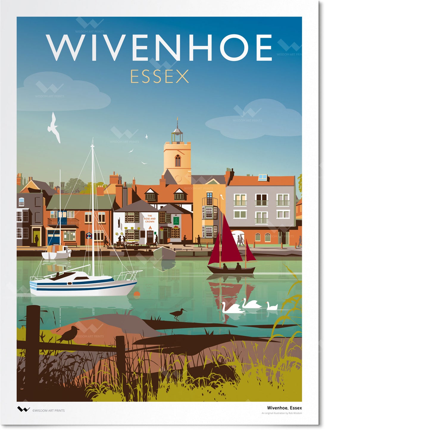 Wivenhoe, Essex Art Print