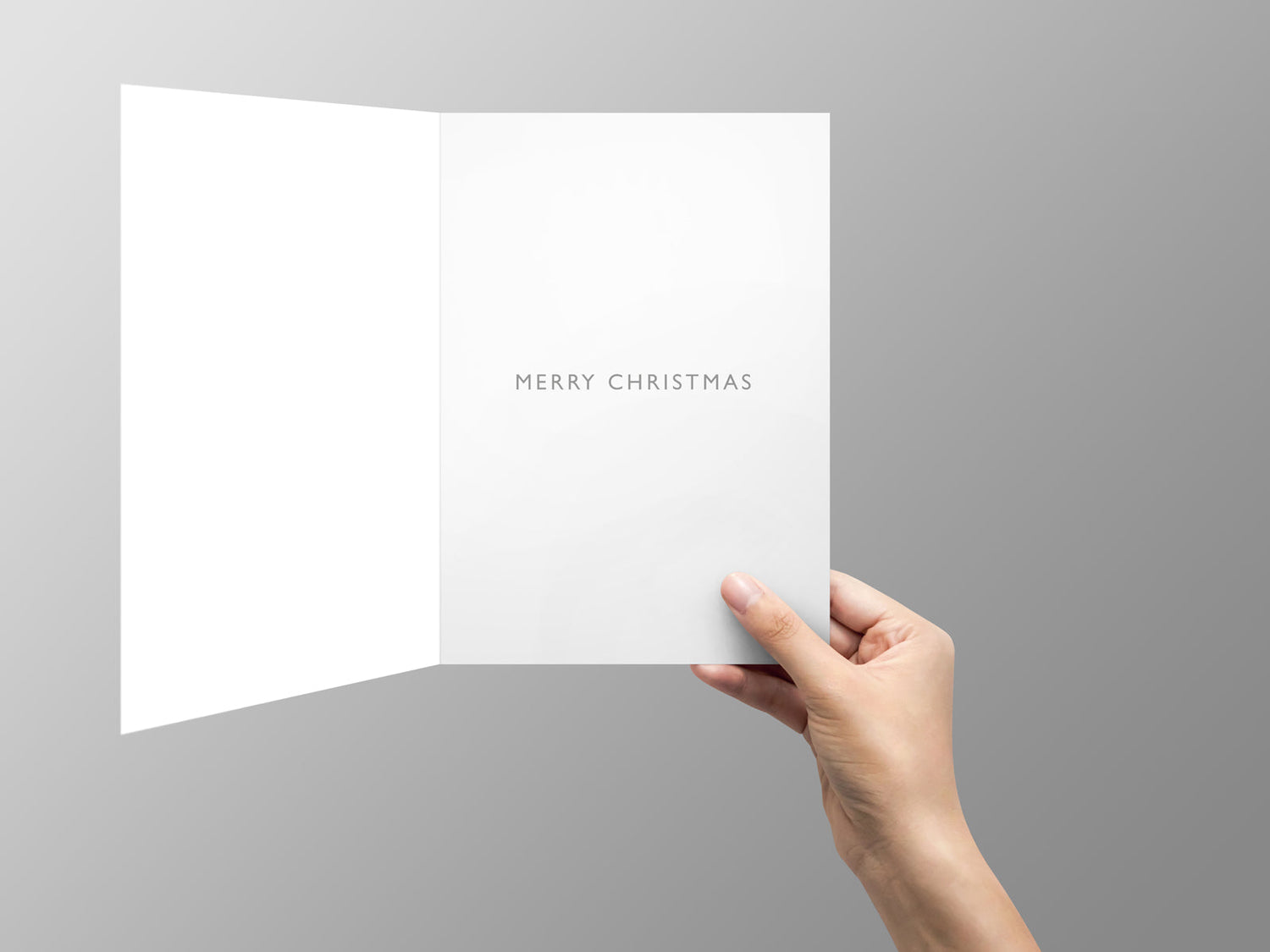 Merry Christmas message in Xmas card